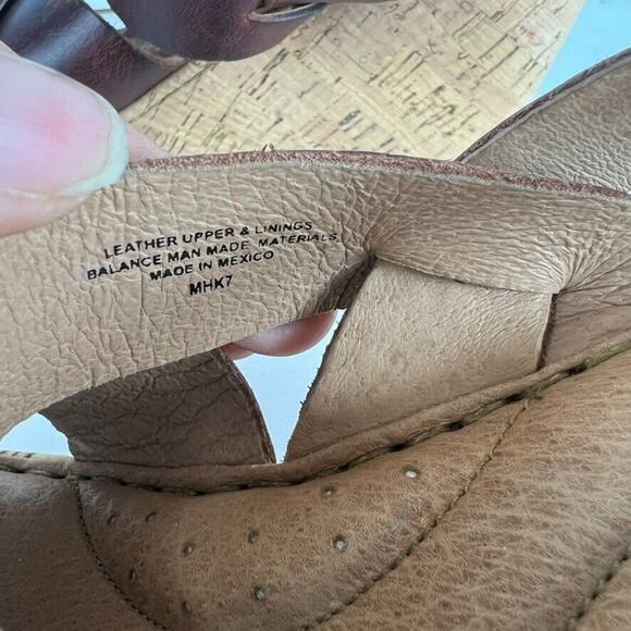 Born Sandals Womens Size 9 40 Emmy Quarter Brown Leather Wedge Platform Shoe - Picture 5 of 11